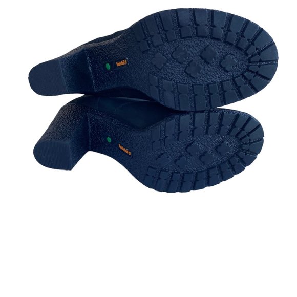 Timberland Tillston Black Leather High Heel Ankle Boot - Size 9.5 - Picture 4 of 6